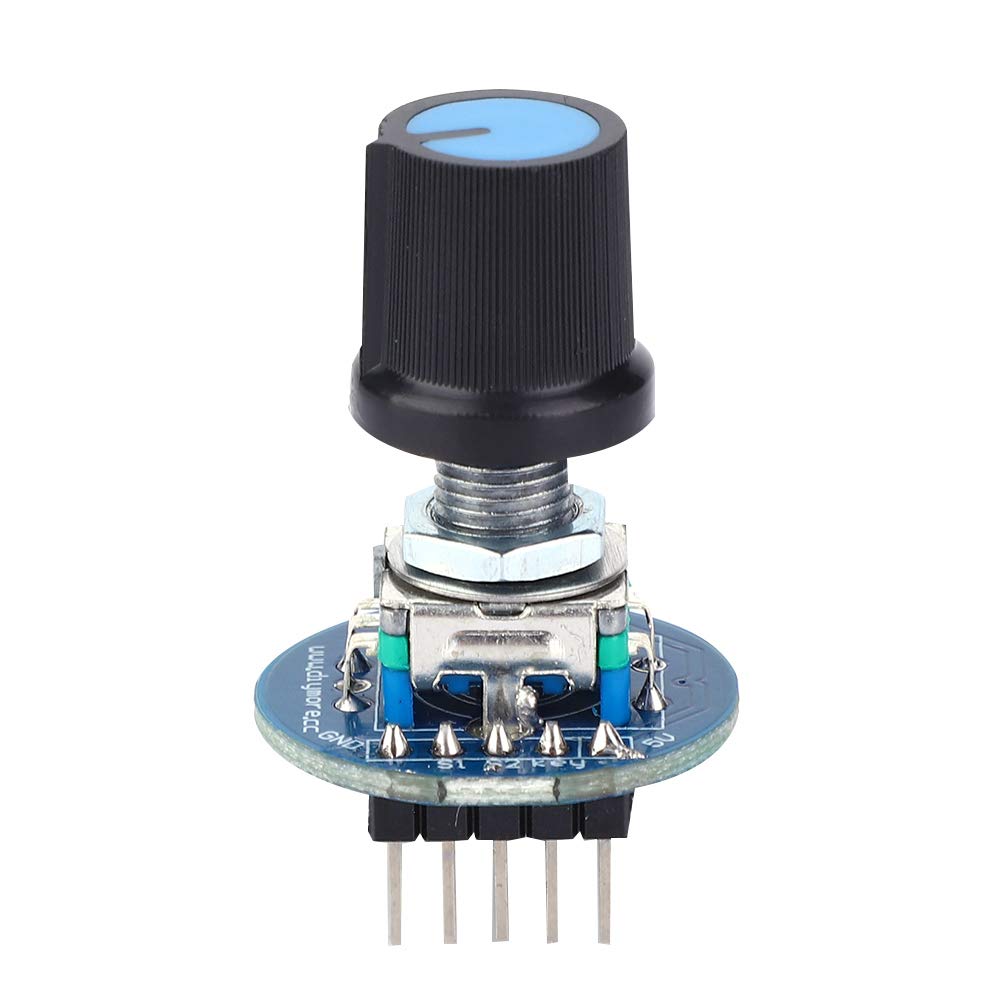 Eujgoov 2Pcs Rotating Encoder Module 360 Degrees Rotary Potentiometer Electronic Component 5V