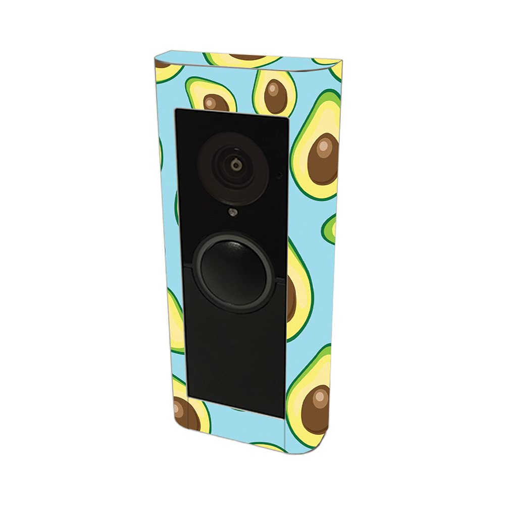 MightySkins Skin Compatible with Ring Video Doorbell Pro 2 - Blue Avocados | Protective, Durable, and Unique Vinyl Decal wrap Cover | Easy to Apply, Remove, and Change Styles | Made in The USA