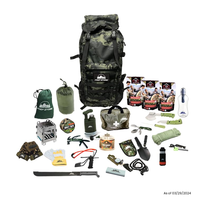 Prep Store Ultimate - Emergency Survival Pack - 72 Hr. Food Supply - Survival Kit - Bugout Bag - Hurricane Emergency Kit - Survival Bag - Bug Out Bag (Ultimate KIT)