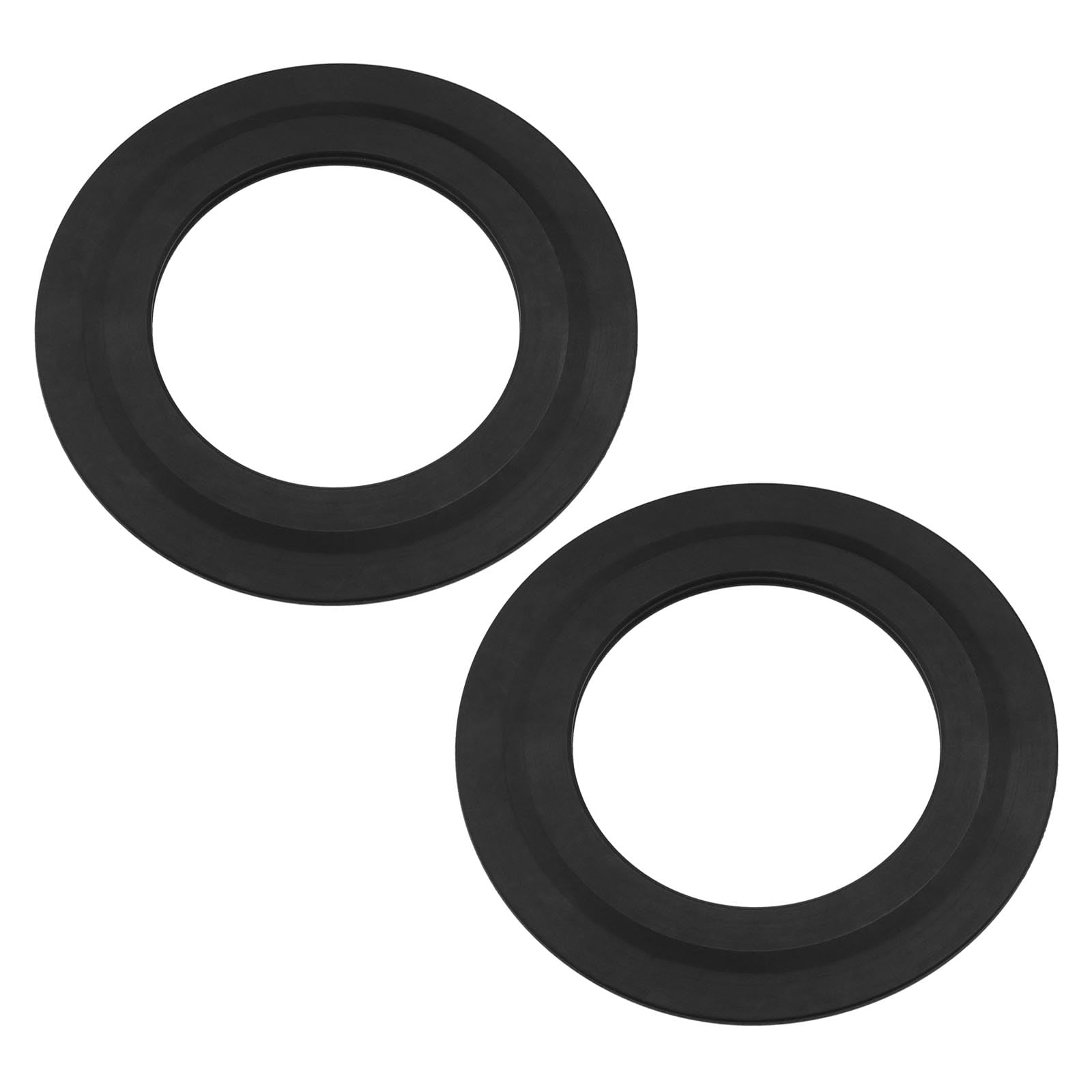 SING F LTD 2PCS Toilet Flush Valve Gasket Replacement Toilet Flush Valve Rubber Seal Washer 43mm X 71mm 34490507 Compatible with Siamp Optima 49 50, Black