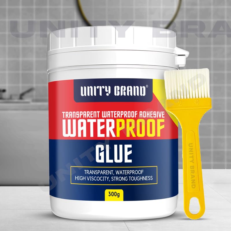 UNITY BRAND Roof Water Leakage Solution, Waterproof Glue, Waterproof Coating, Roof Waterproofing, Water Proof Glue, Crack Seal, Liquid Rubber for Waterproofing, Wall Glue (PACK 1 / 300GM)