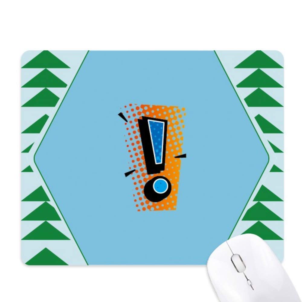 offbb Exclamation Mark Rend Mouse Pad Green Pine Tree Rubber Mat