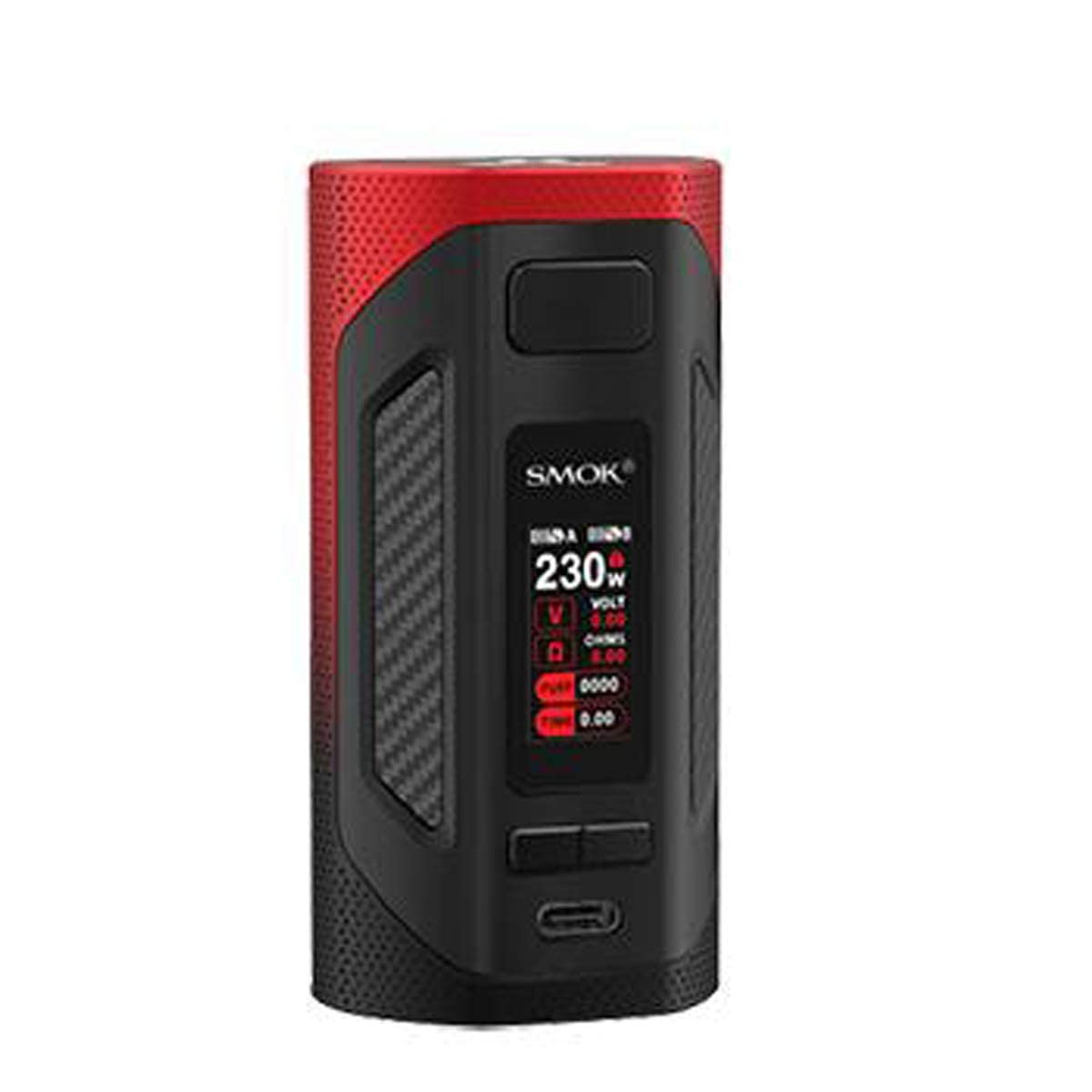 Rigel Mod 230W Box MOD Vape with TFT Screen Type-C Vaporizer (Black Red)