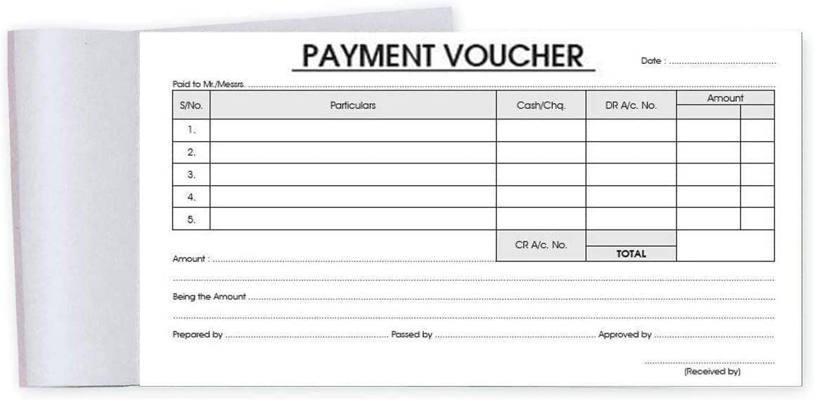 MARKQ (Pack of 10) Payment Voucher Book | 50 Receipt sheets per Book | for Shops, Small Business, Home, Offices Supplies | (A5)