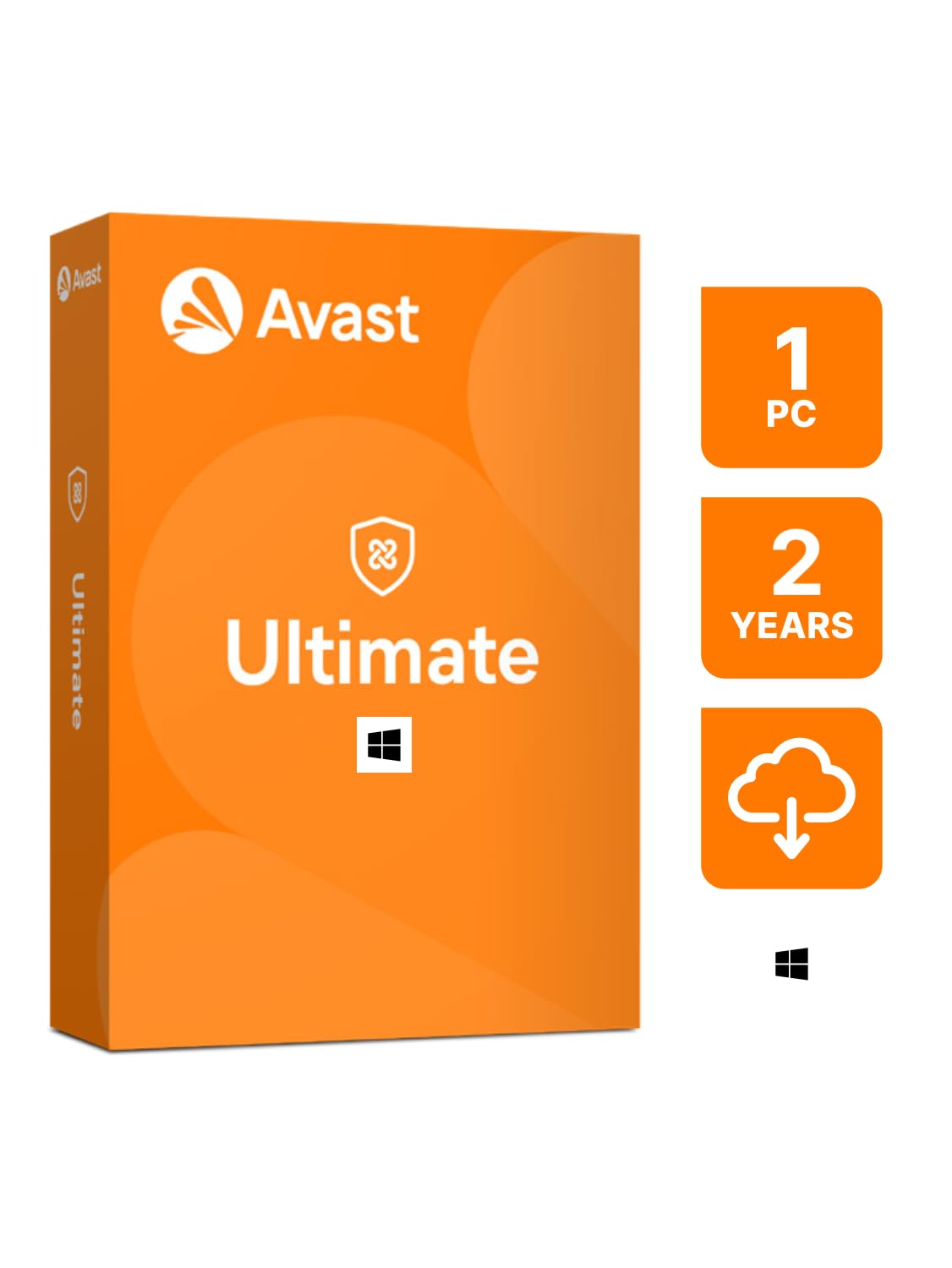 Avast Ultimate for PC | 1 Device 2 Years | Windows PC | Total Protection includes Premium Security, SecureLine VPN, CleanUP Premium & AntiTrack | Email Delivery in 2 Hours.