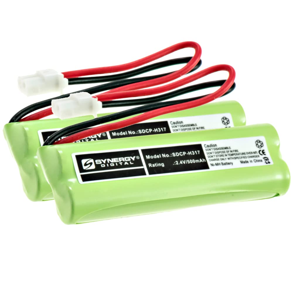 Synergy Digital Cordless Phone Battery, Compatible with V-tech BT283482 Cordless Phone Battery Combo-Pack includes: 2 x SDCP-H317 Batteries