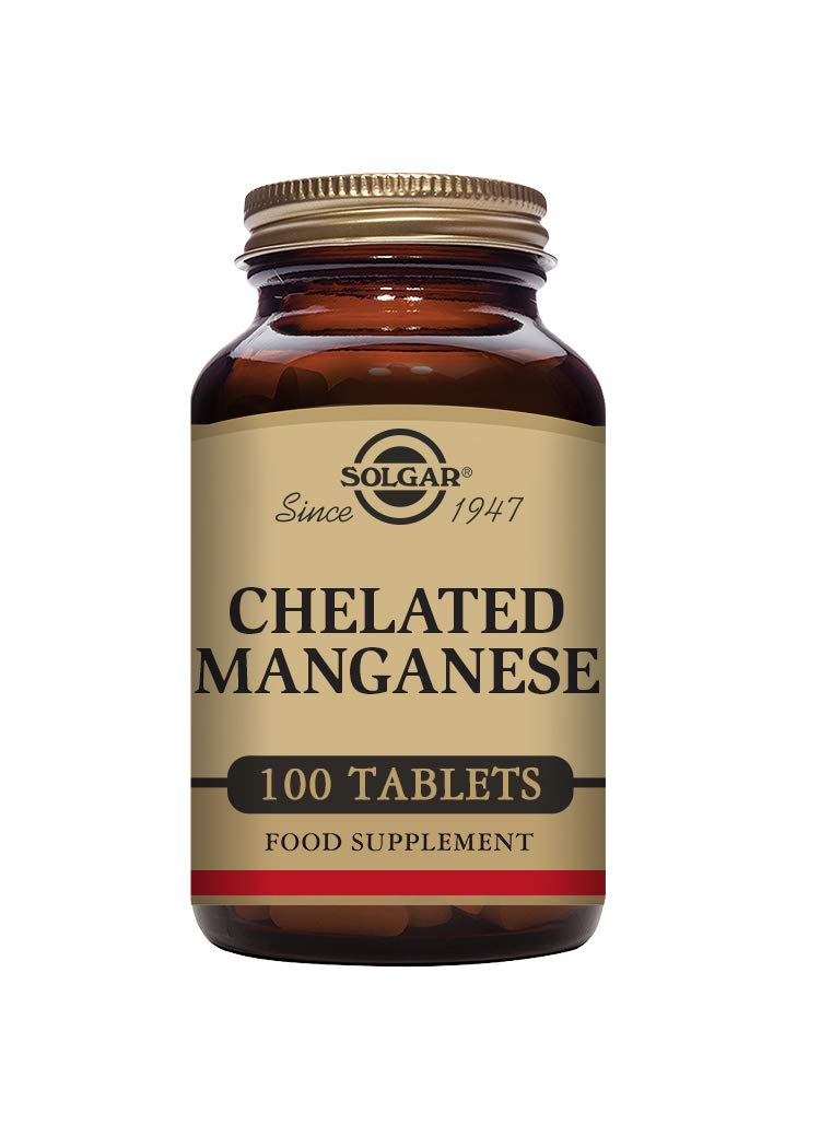 Solgar Chelated Manganese Tablets, 100 Count