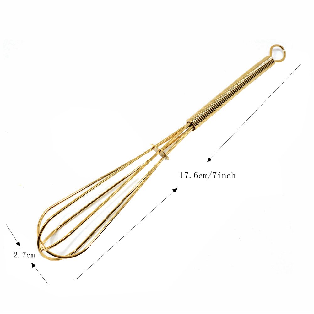 Mini Whisks 7 inch 4Pcs(Gold)