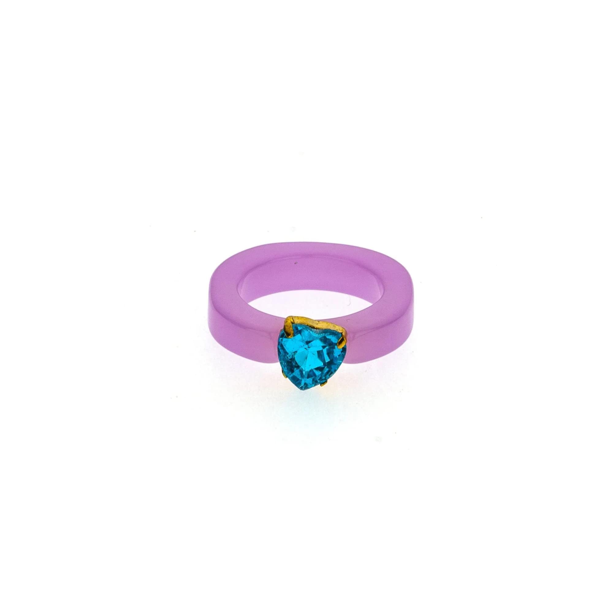 EttikaResin Ring for Women. Lovely Resin Crystal Heart Ring. Colorful Festival Favorite. Fashion Jewelry