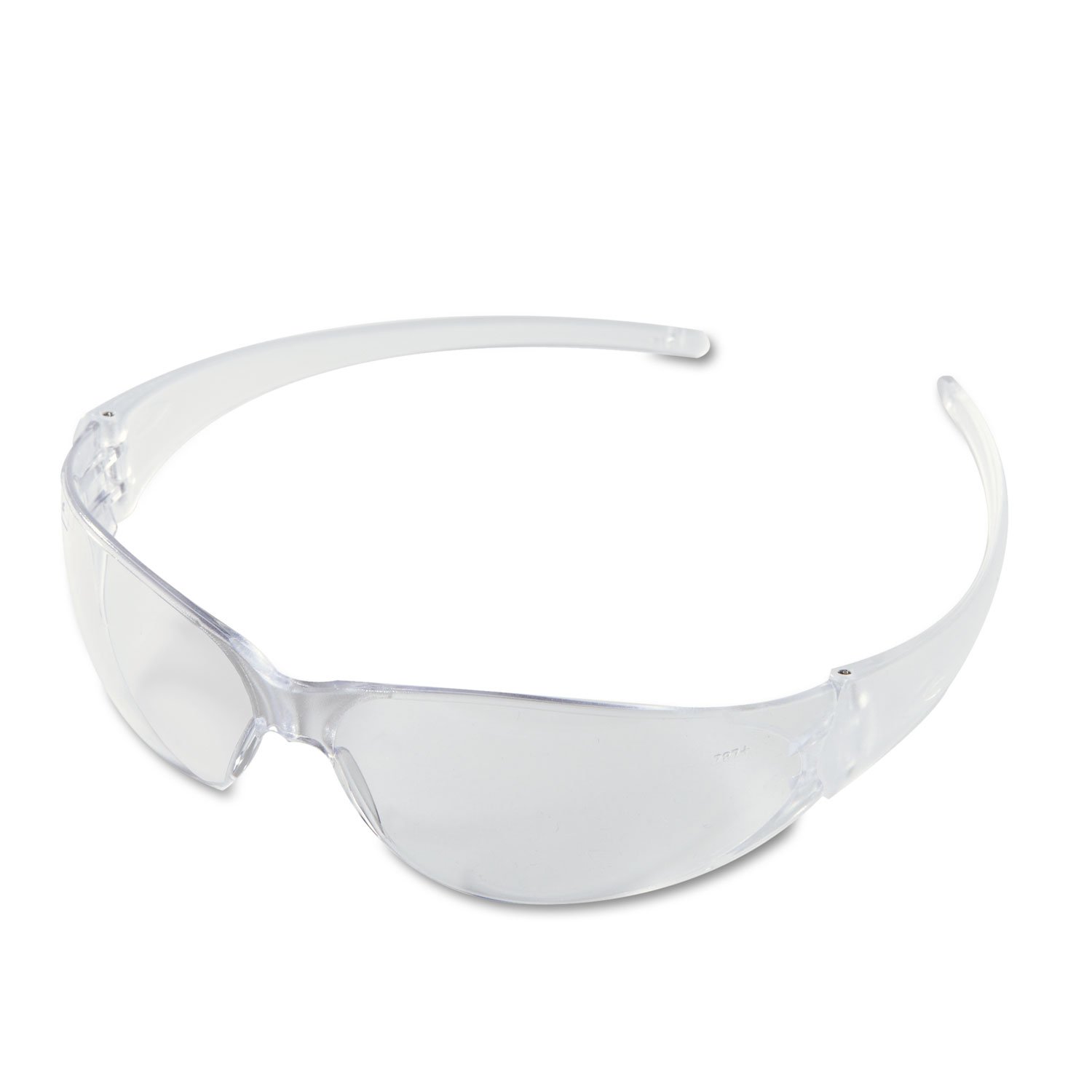 Crews Checkmate Wraparound Safety Glasses, CLR Polycarbonate Frame, Coated Clear Lens