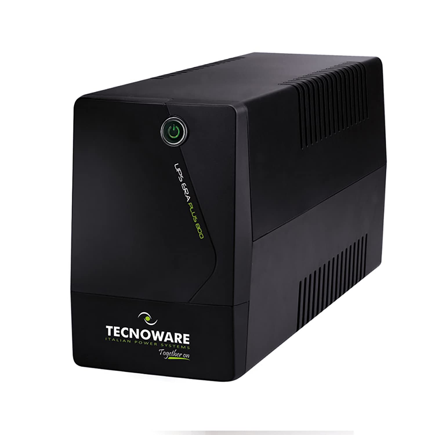 Tecnoware UPS ERA PLUS 800 TOGETHER ON - Uninterruptible Power Supply - 2 universal output sockets - Autonomy up to 15 min with 1 PC or 40 min with Modem Router - Power 800 VA