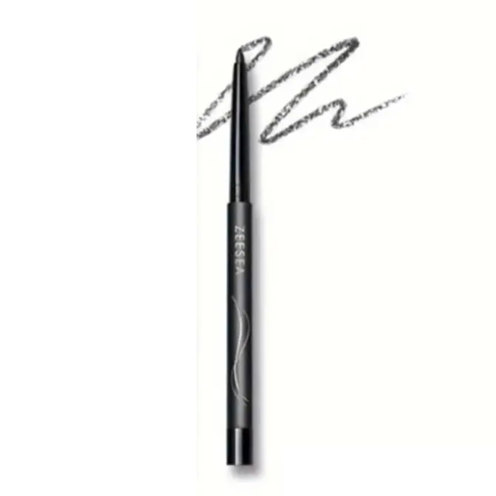 zeeseaNo Smudging Retractable Eyeliner, Creamy, Ultra-Pigmented & Waterproof, Creates Bold & Defined Lines, Vegan & Cruelty-Free,Black,1pcs