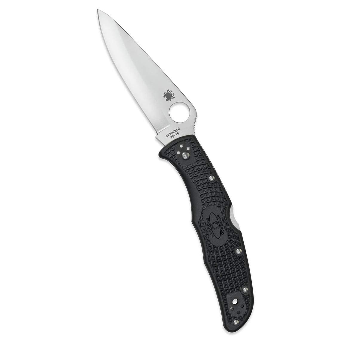 Spyderco Endura 4 Lightweight Signature Knife with 3.80" VG-10 Steel Blade and FRN Handle - PlainEdge - C10PBK