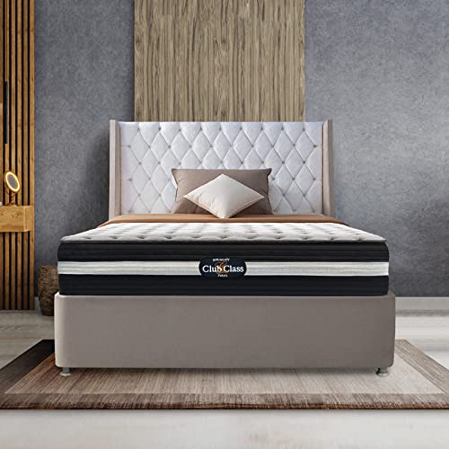 Springfit Club Class Petals Mattress Luxe Hybrid- Pocket Spring Mattress for Hotel like Luxury Soft feel |Memory Foam Mattress |200x120x28 cm |78x48x11 inch