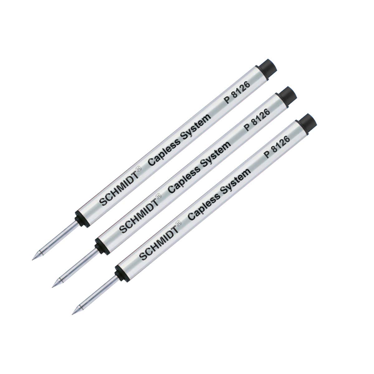 SCHMIDTShort P8126 Capless Rollerball Refill - Black - 3 Pack