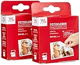 Walther FT500DP - Adhesivos para Fotos de Doble Cara, Libres de ácido (Pack Doble; 2 x 500 Unidades) Color Blanco