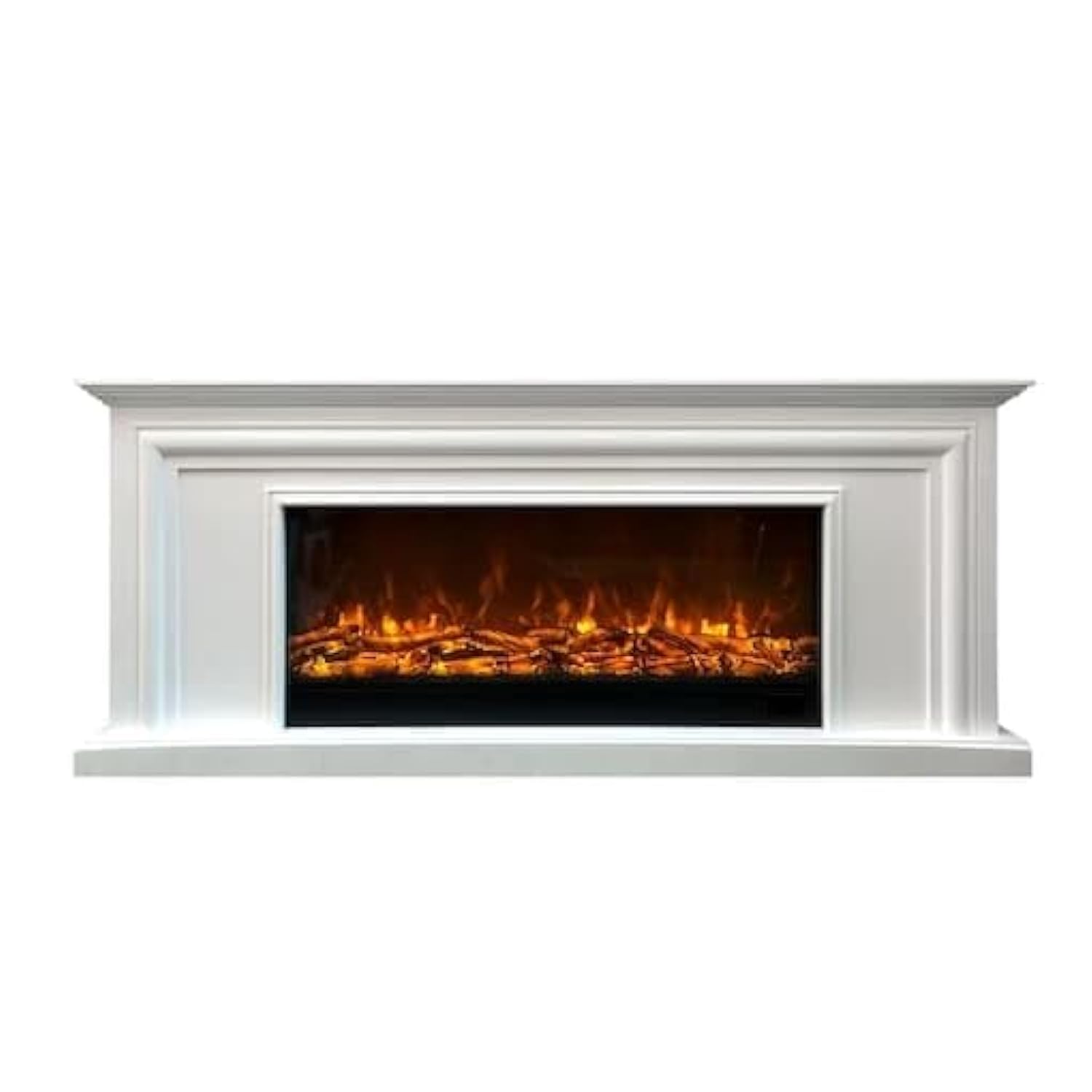 Electirc fireplace LED with heater (1500w) Wood frame Fireplace,with remote control, touch buttons beautifull TV table,home decorations,(white 180cm)