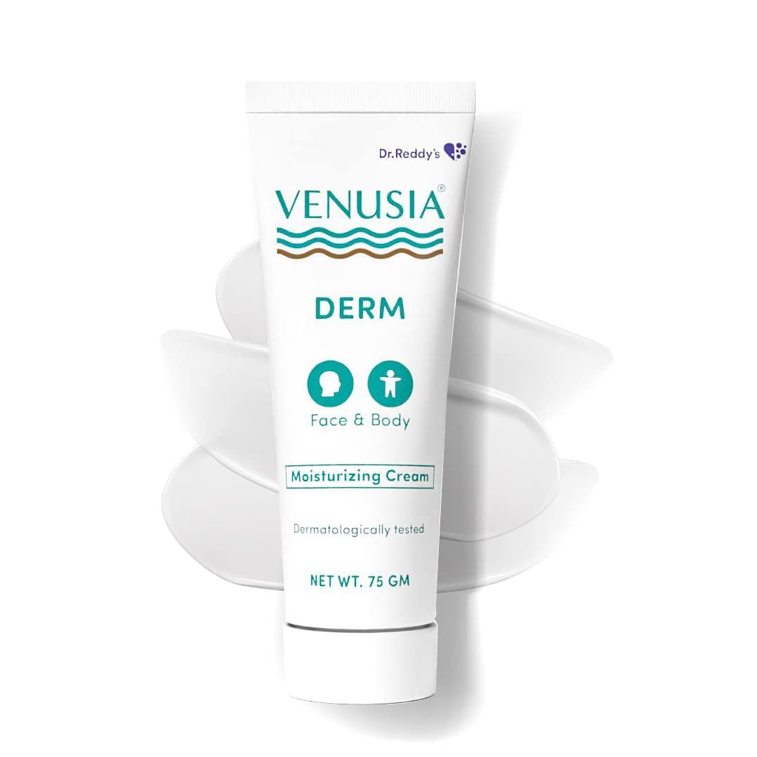 VEN'USIA Dr Reddy'S Derm Moisturizing Lotion For Face And Body,Repairs And Nourishes Dry Skin,Relieves Minor Itching And Irritation,Moisturization And Hydration That Lasts Up To 10 Hours,Pack of 1