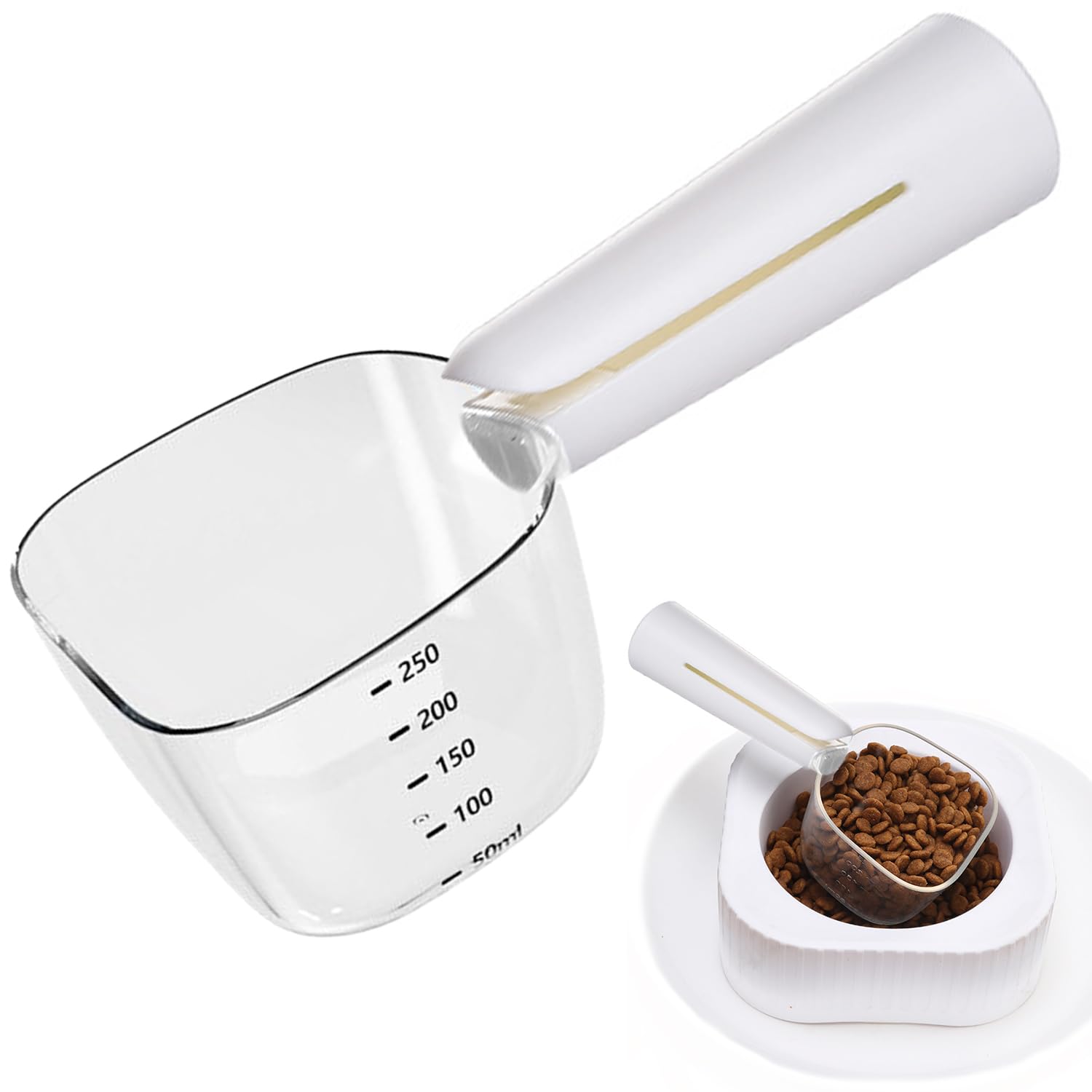 Masroo Dog food measuring scoop 1cup,cat food scoop, Pet food scoop,cat spoons for wet food.Accurate measurement,Also can be used for rice, flour, soybean and other kinds of grain