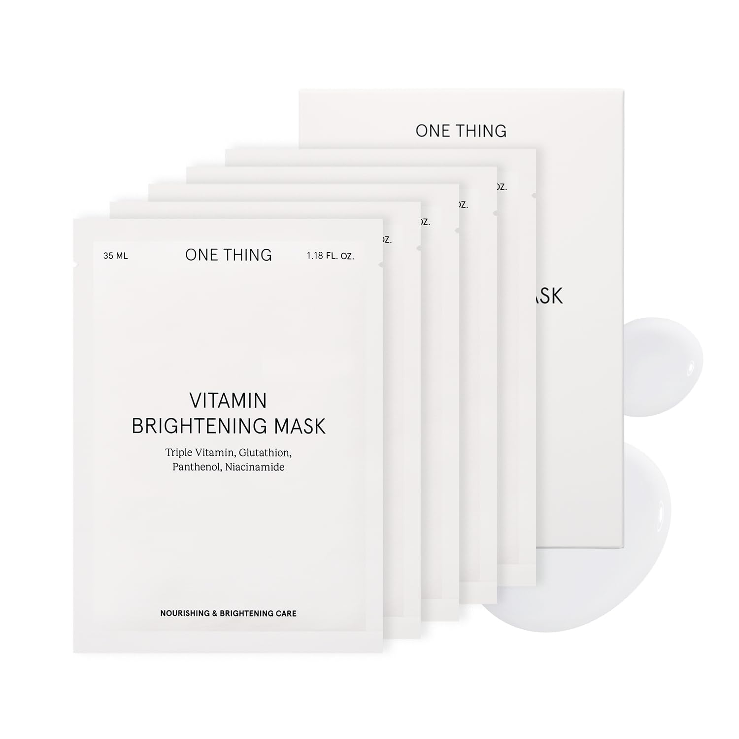 ONE THING Facial Sheet Mask (5 Sheets) | Korean Skin Care (Vitamin Brightening Mask)