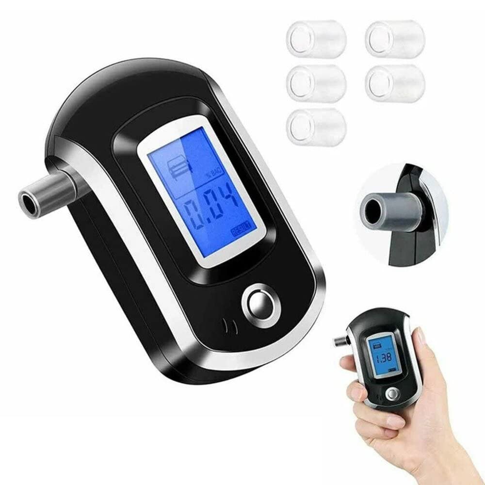 Alcohol Tester Professional Breath Breathalyzer Analyzer Detector LCD Display Portable Breathalyzer Alcohol Tester