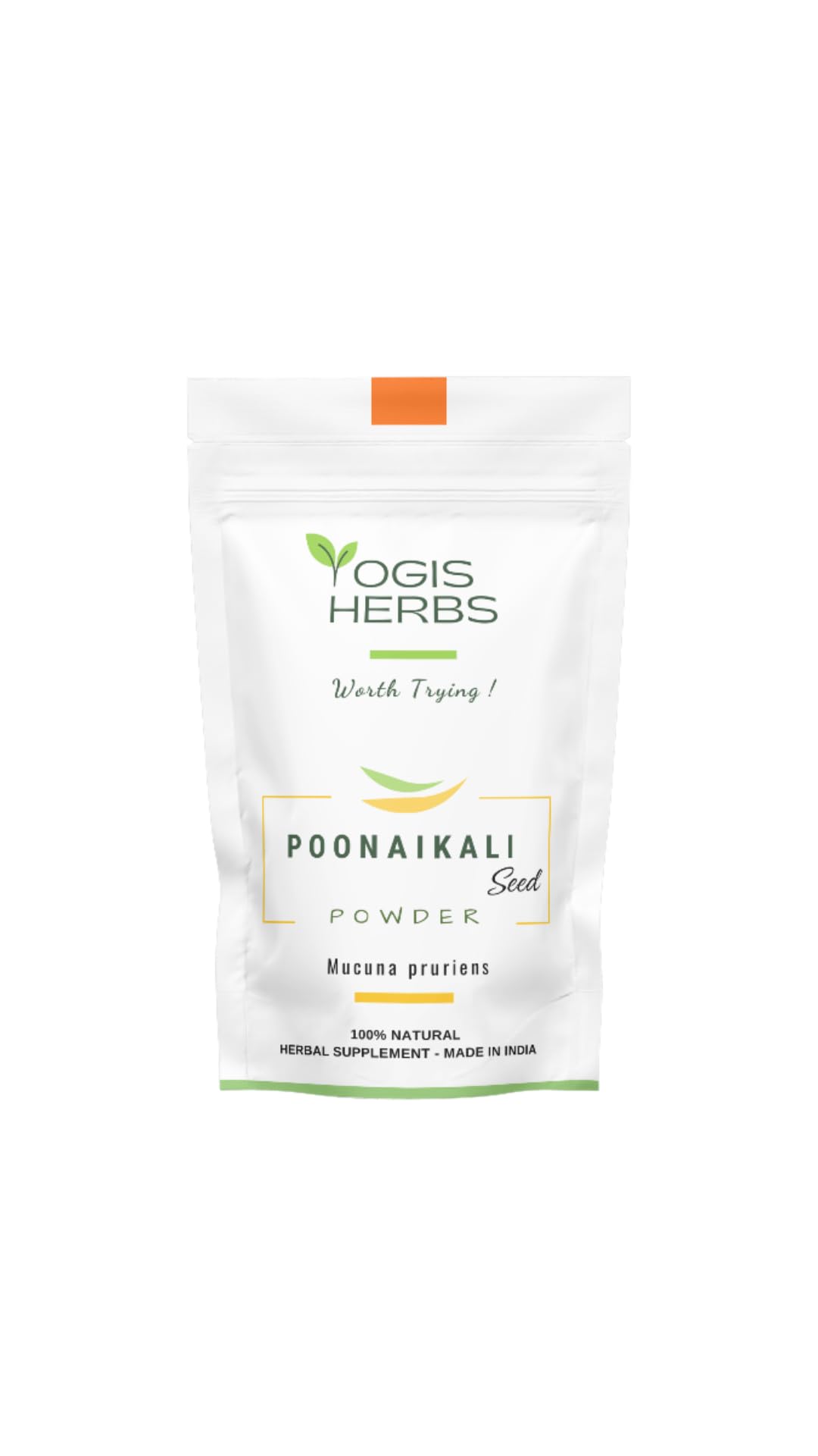 Poonaikali Seed Powder (Kapikacchu/Velvet Bean/Mucuna pruriens) - Natural Support for Vitality and Cognitive Support. (0.5 Lb)