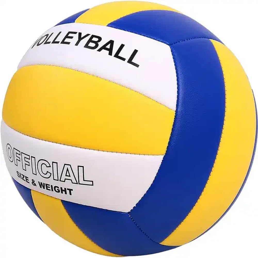 Volleyball Ball Official Size 5 inch PU PVC Indoor Outdoor Volleyball Professional Spike Training Leather Laminated Competition Accessories Men Women High Performance Play