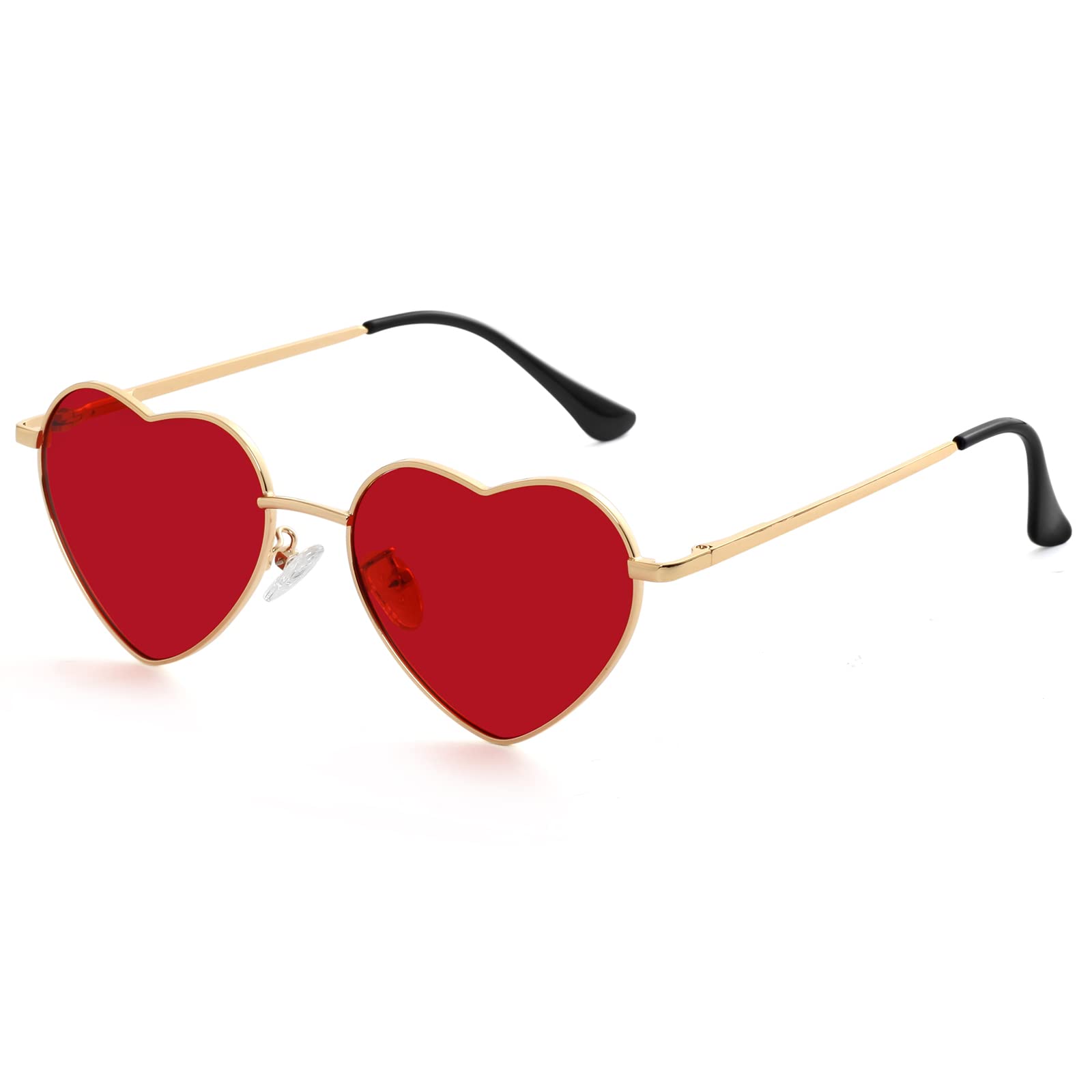 KursanPolarized Heart Sunglasses for Women Metal Frame Fashion Lovely Style Sun Glasses UV400 Protection