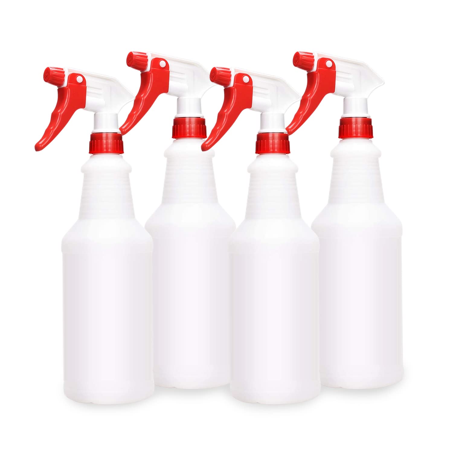 Masroo Plastic Spray Bottle (4 Pack, 700ml, All-Purpose) Heavy Duty Spraying Bottles Leak Proof Mist Empty Water Bottle for Cleaning Solution Planting Pet with Adjustable Nozzle and Measurements