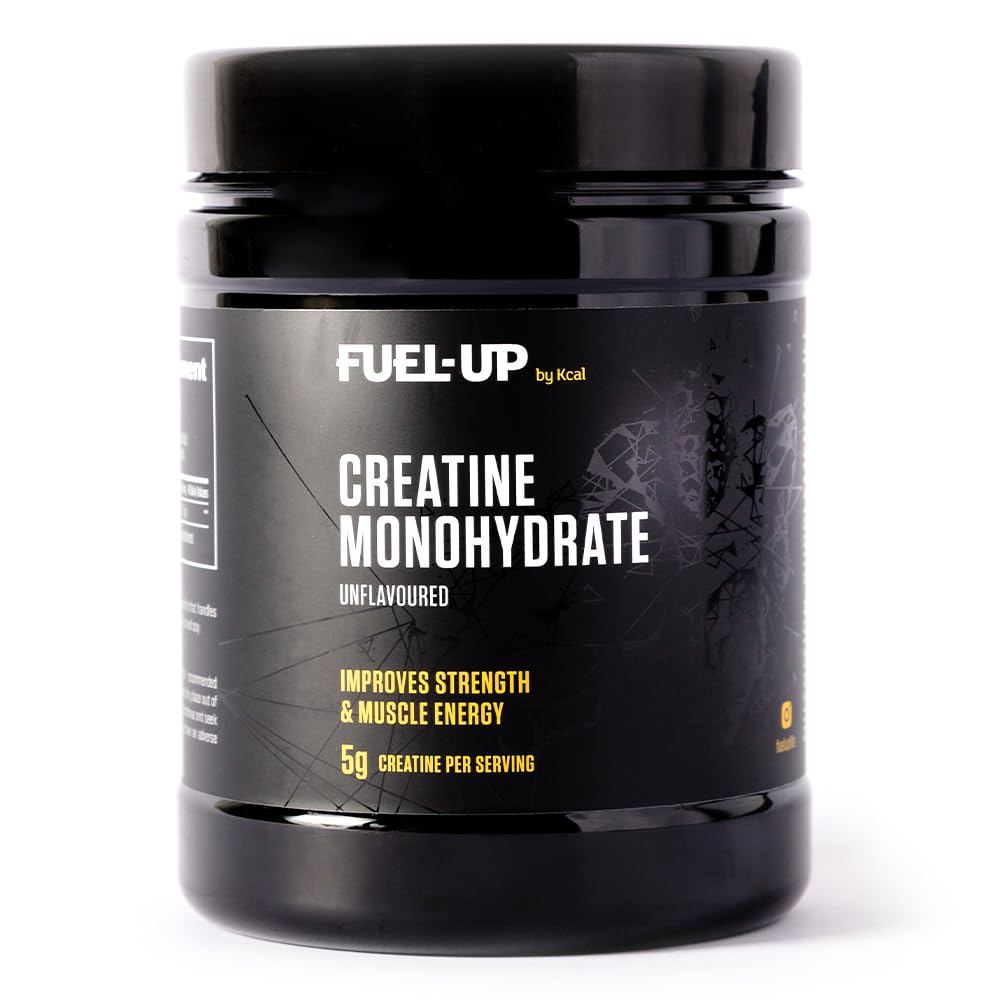 Fuel-Up by Kcal Creatine Monohydrate -100% Pure Unflavoured Creatine Monohydrate, 5g per Serving, 300g, Enhances Strength & Power, Boosts Muscle Energy & Endurance