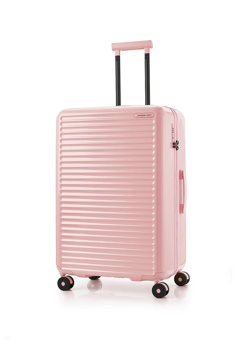 Samsonite Red TOIIS Blossom Expandable 75 Cms Large Check-in Polycarbonate Hard Sided 8 Wheel Spinner Luggage/Suitcase/Trolley Bag (Powder Pink) (Double Wheel), Pink