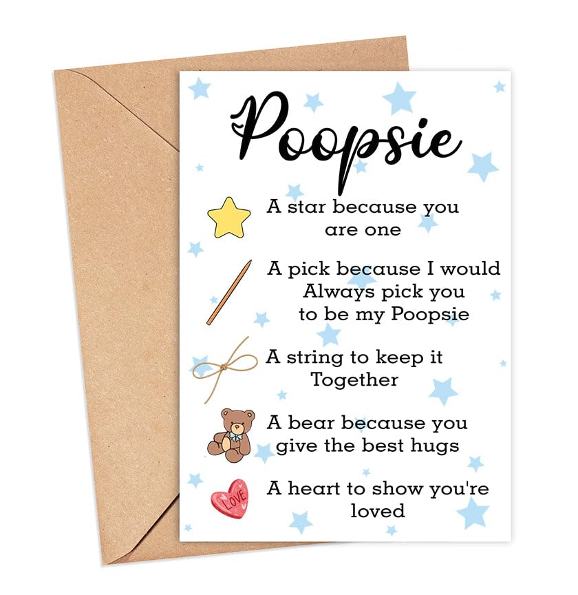 Poopsie Card - Token I Love Gift - Unique Gift For Poopsie - Appreciation Gift - Fathers Day Gift For Poopsie - Gift For Poopsie - Birthday Gift For Poopsie - Poopsie I Love You Card