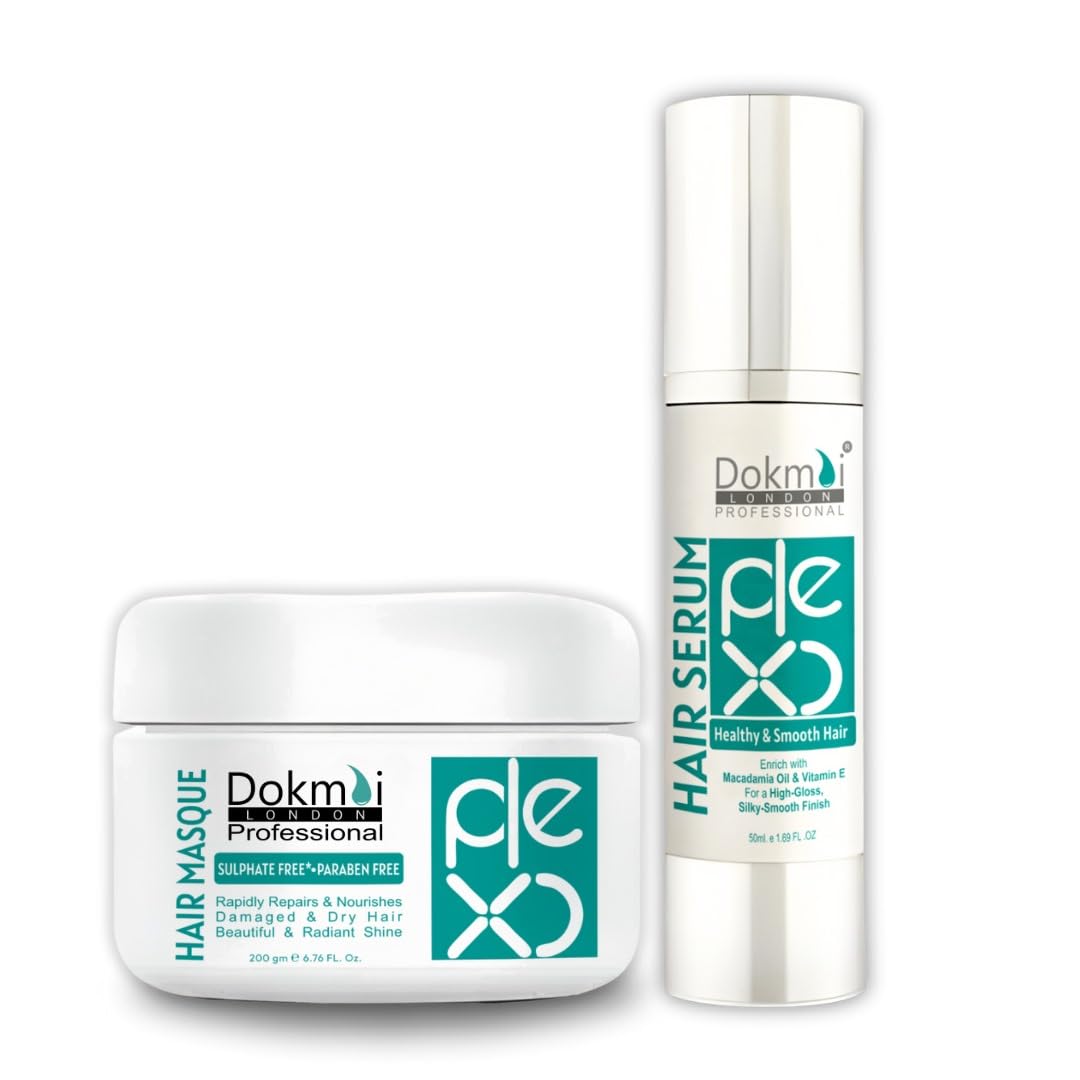 Dokmai LONDON Professional Plexo hair Masque and Plexo Hair Serum Combo pack kit