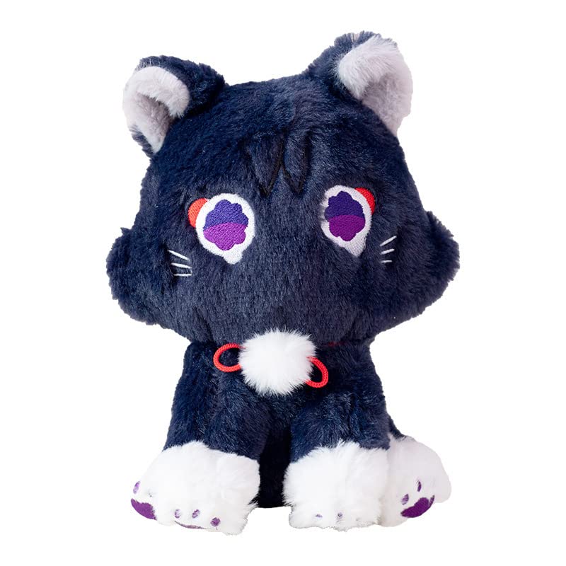 9inch Anime Scaramouche Cat Plush Toy,Wanderer Cat Plush Stuffed Animal Toy,Cute Scaramouche Cat Plush Doll,Soft Scara Cat Plushies Plush Pillow for Kids Plush Figure Gift