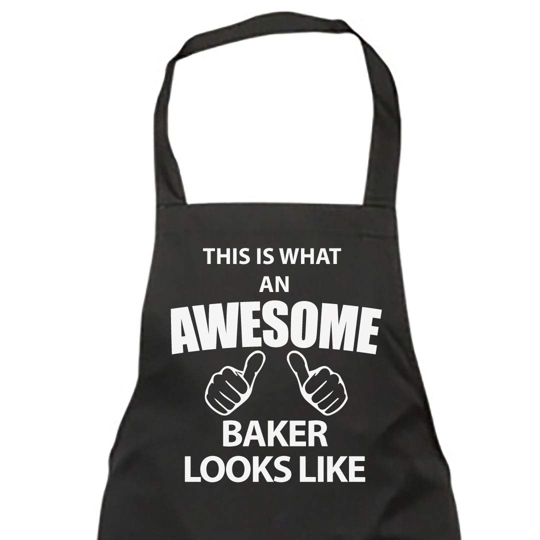 60 Second Makeover Limited This Is What An Awesome Baker Looks Like Black Apron Novelty Gift Chef House Warming Kitchen Present Mothers Day