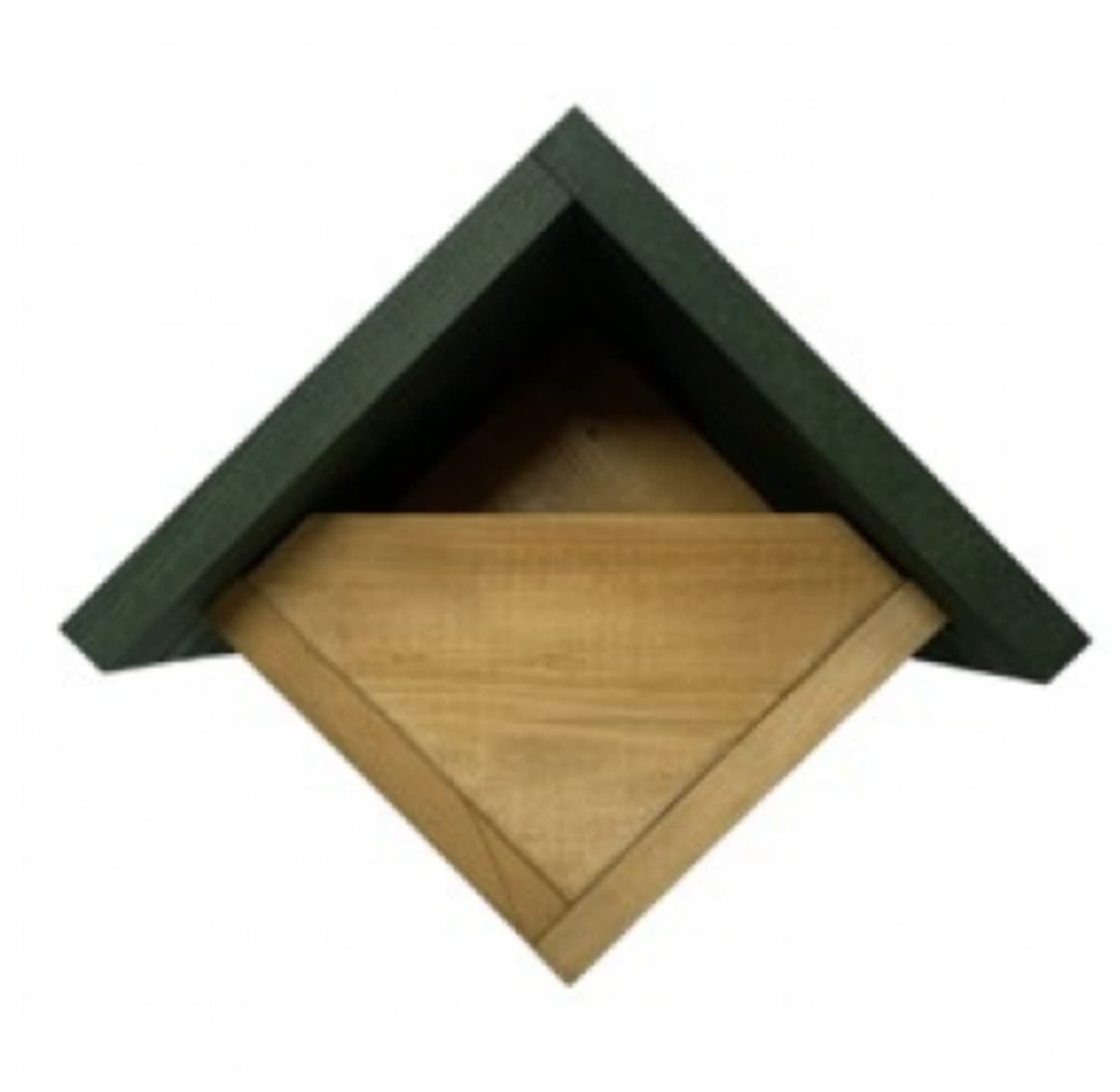 * New * Robin Nest Box wiith Green Roof x 1 Wooden Wild Bird House SMF