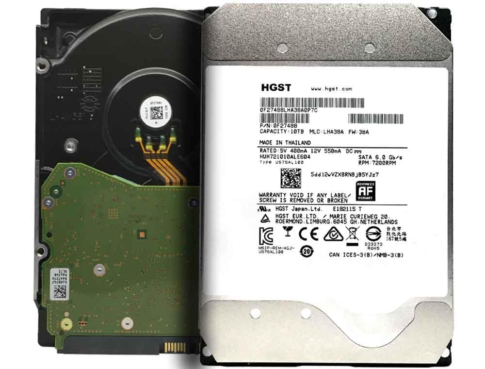 HGST Ultrastar He10 | HUH721010ALE604 | 0F27488 | 512e | 2.5M MTBF | 10TB SATA 6.0Gb/s 7200 RPM 256MB Cache 3.5" | Helium Platform Enterprise Hard Disk Drive (Renewed)