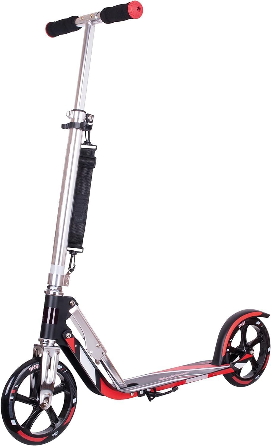 HUDORA Scooter with Big Wheels, Lightweight Durable All-Aluminum Frame for Kids 8 Years and Up, Teens 12 Years and Up, Adult