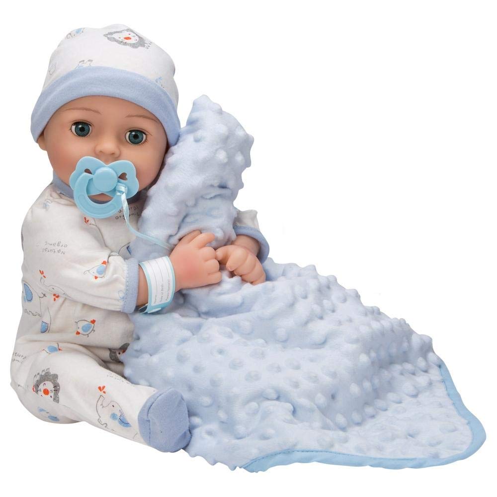 AdoraAdoption Baby Boy Handsome - 16 inch Realistic Newborn Baby Doll with Accessories and Certificate of Adoption