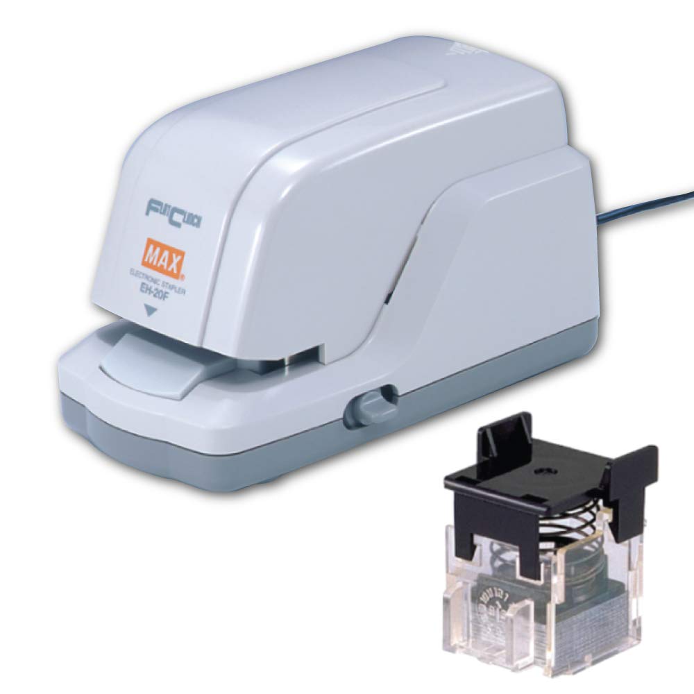 EH-20F EH-20F Flat Clinch Anti-Jam Elec Stapler and Stapler Cartridge, 25 Sheet Cap, Gray, 3.3" x 3.2" x 6.6"