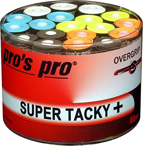 GenerischPro's Pro Super Tacky Plus Overgrip for Tennis, Badminton, Padel, Squash, Pack of 60