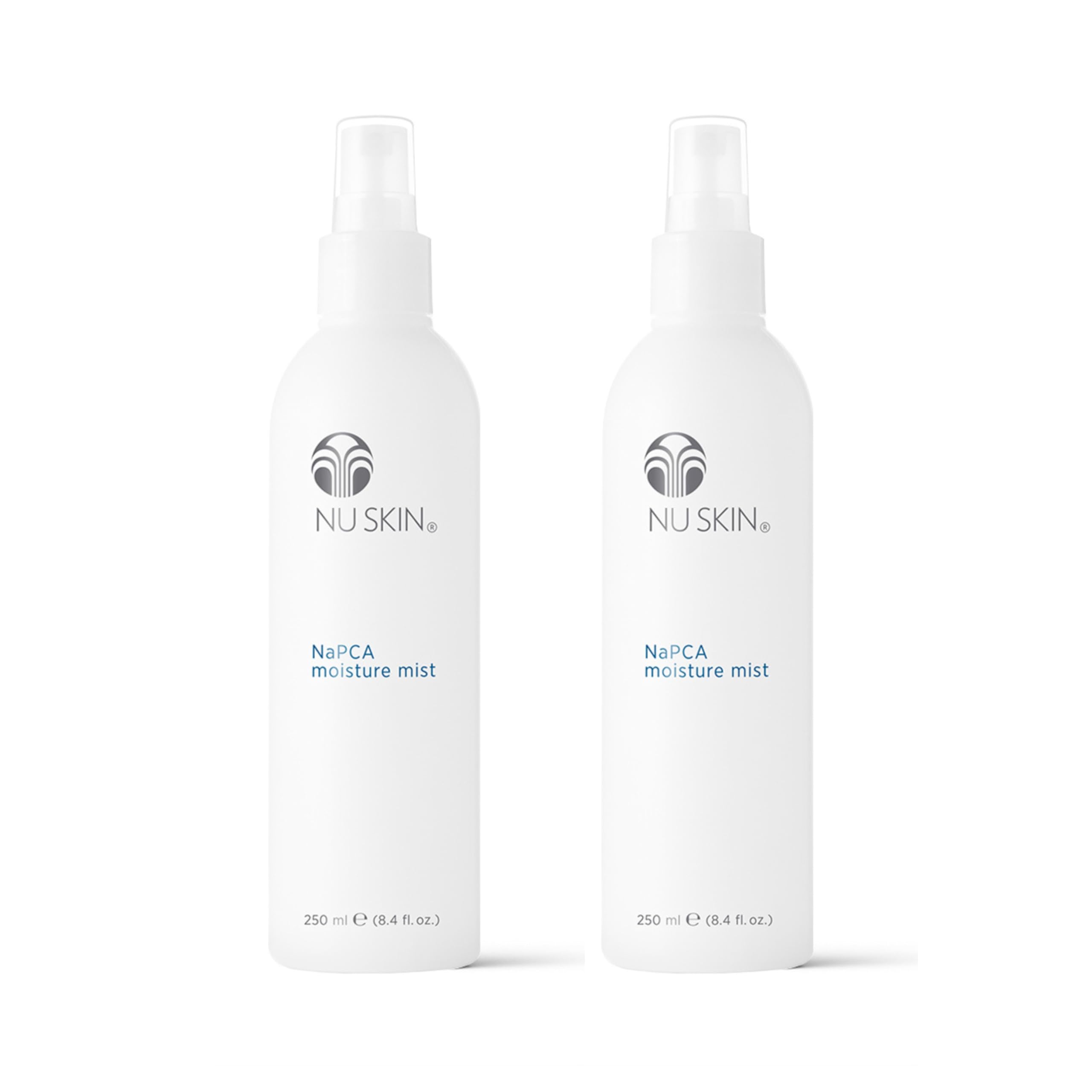 Nu Skin NaPCA Moisture Mist | Revitalizing Moisturizer & Cooling Mist with Hyaluronic Acid | Hydrating Spray for Face, Body & Hair | Sodium PCA for All Skin Types | 8 oz | 2 Pack