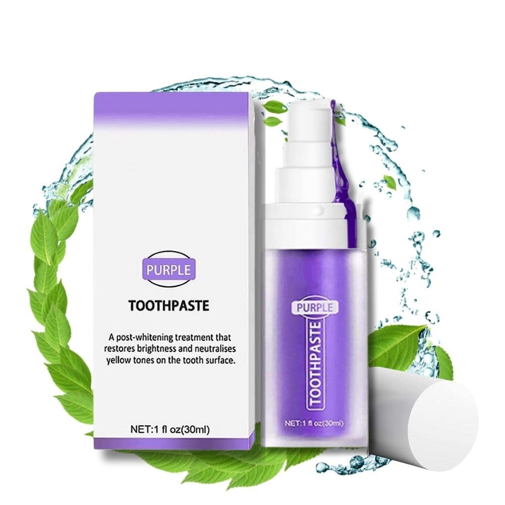 Purple Toothpaste for Teeth Whitening, Purple Toothpaste, Purple Teeth Whitening Toothpaste, Colour Correcting Toothpaste for Teeth whitening, Teeth Whitener