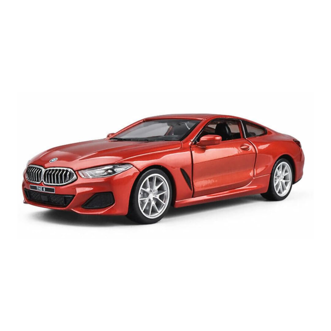 MSZ – BMW M850i - Orange| Die-Cast Replica, Ultimate Collector's Item, Race Cars | Toy Vehicles, Metal Toy Car Model - Pull Back Collection | Size - 1:64, For Kids 3+