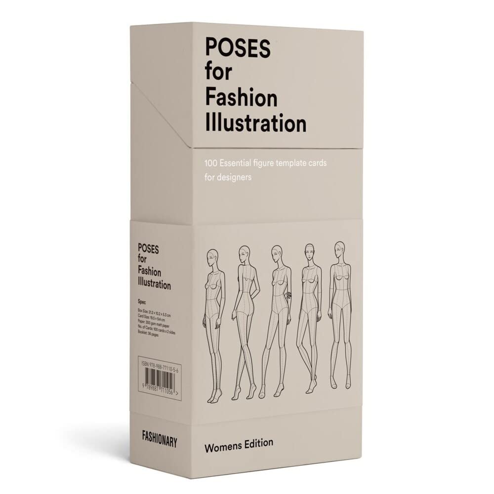 Poses for Fashion Illustration (Card Box): 100 essential figure template cards for designers Cards – Big Book, 13 June 2019