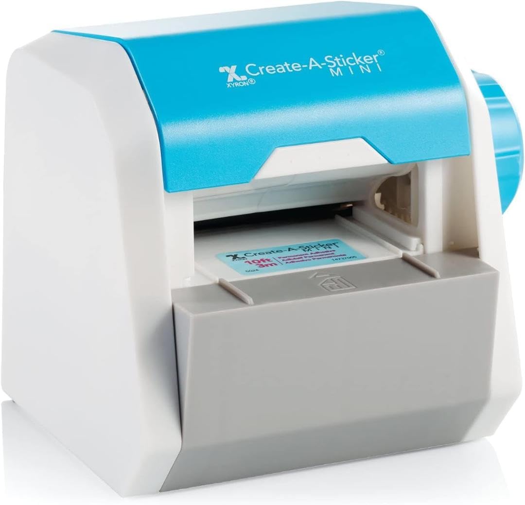 Xyron Create-A-Sticker, Sticker Maker, Mini, Includes Permanent Adhesive Cartridge (XRN250-CFTEN)