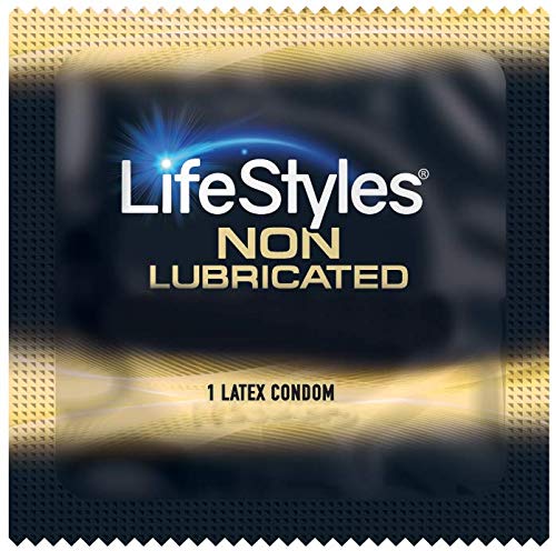 Lifestyles Non-Lubricated with Brass Lunamax Condom Case, Premium Latex Condoms-24 Count