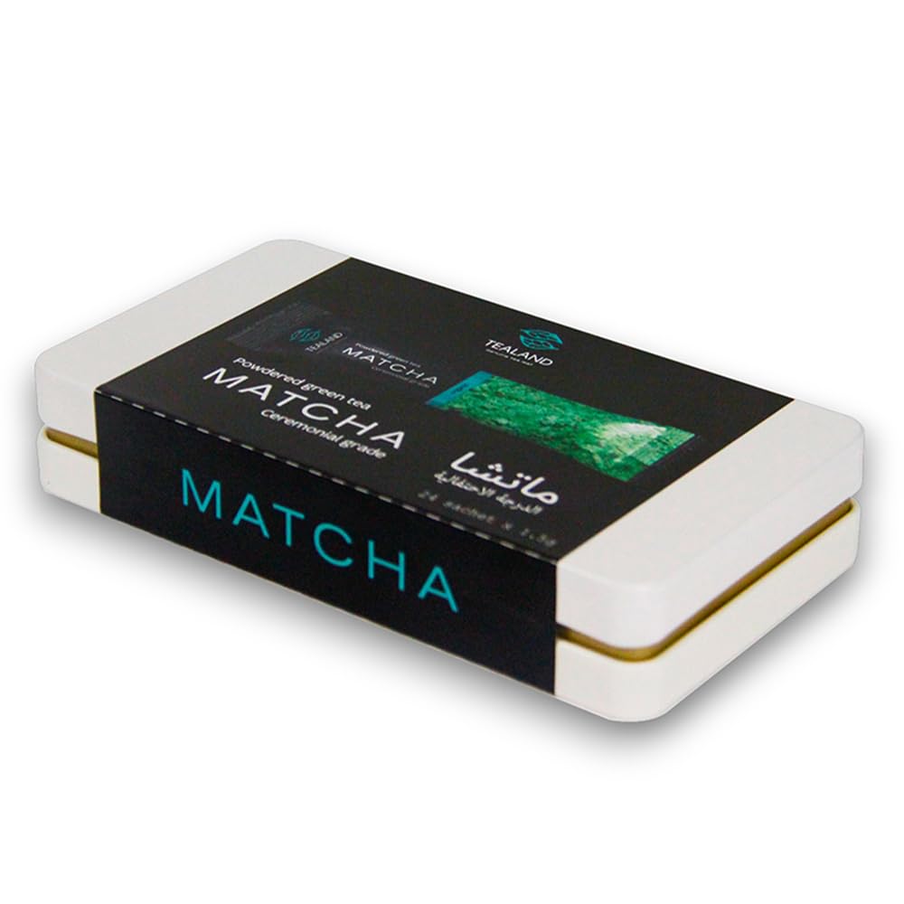 Organic Premium Japan Matcha Pure in Tin Rich in Nutrients Sugar-Free 24 Sachets