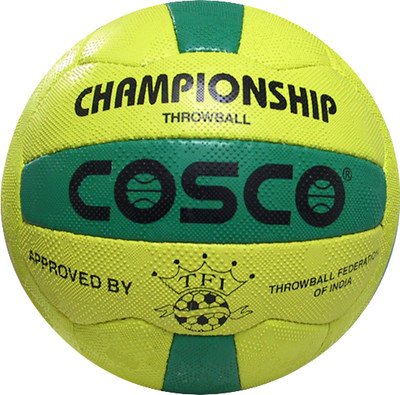 Cosco Championship Throw Ball, Size 5, Yellow & Green