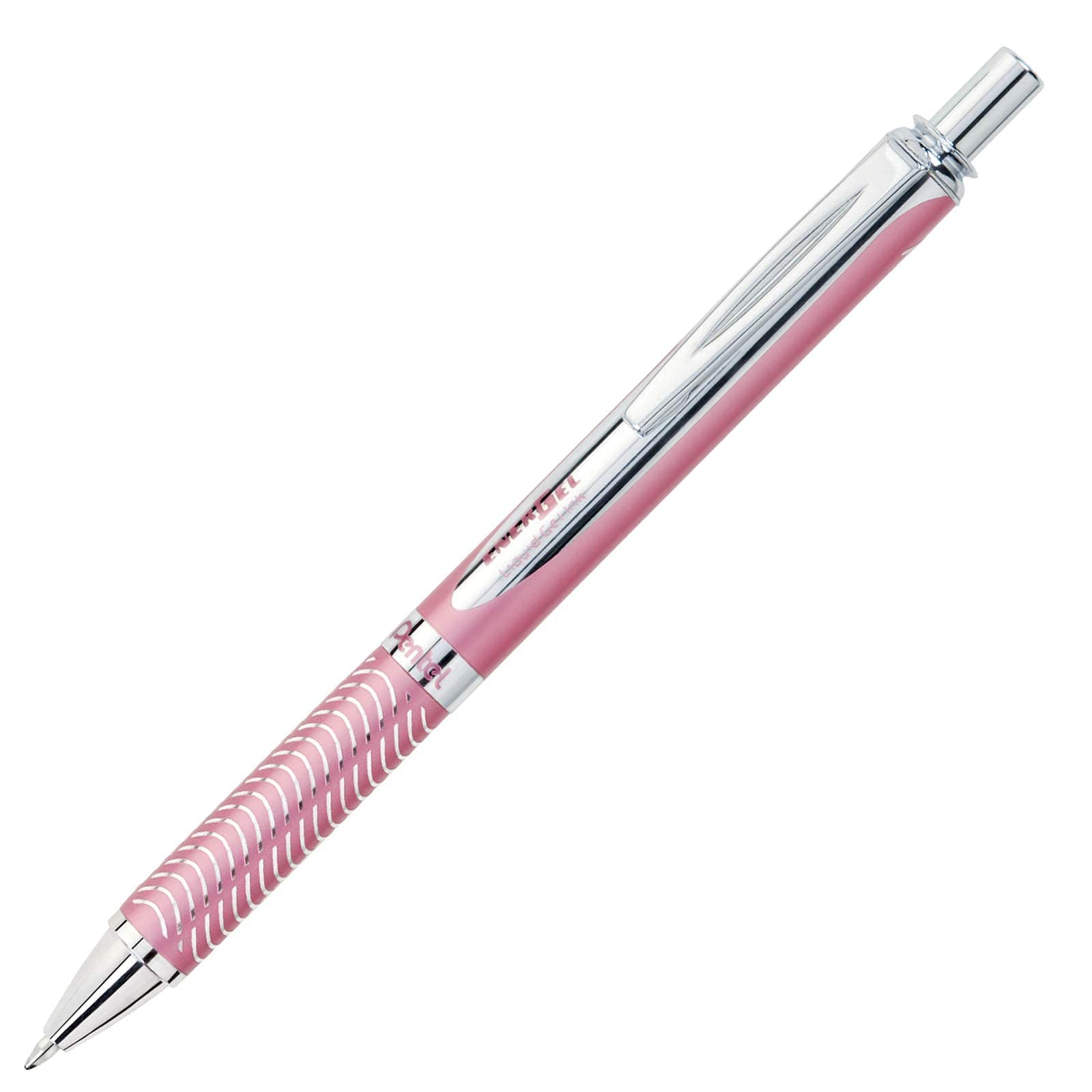 PentelEnerGel Alloy RT Premium Liquid Gel Pen, (0.7mm), Medium Line, Pink Barrel, Black Ink (BL407P-A)